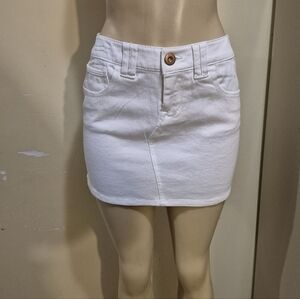 So White Denim Mini Skirt 9